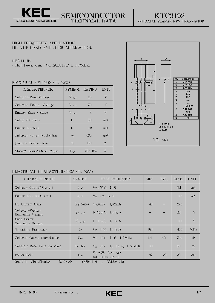 KTC3192_1261673.PDF Datasheet