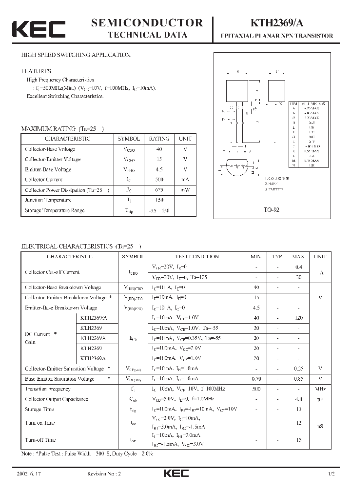 KTH2369A_1261801.PDF Datasheet