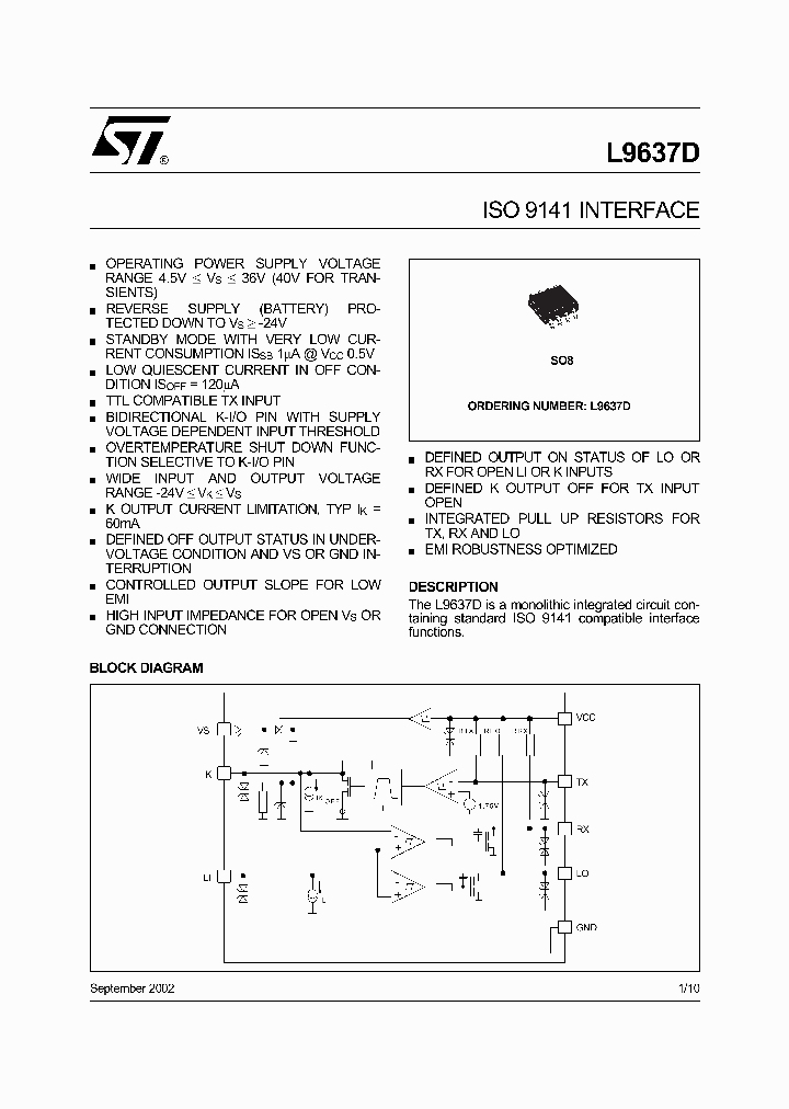 L9637D_1262575.PDF Datasheet Download --- IC-ON-LINE