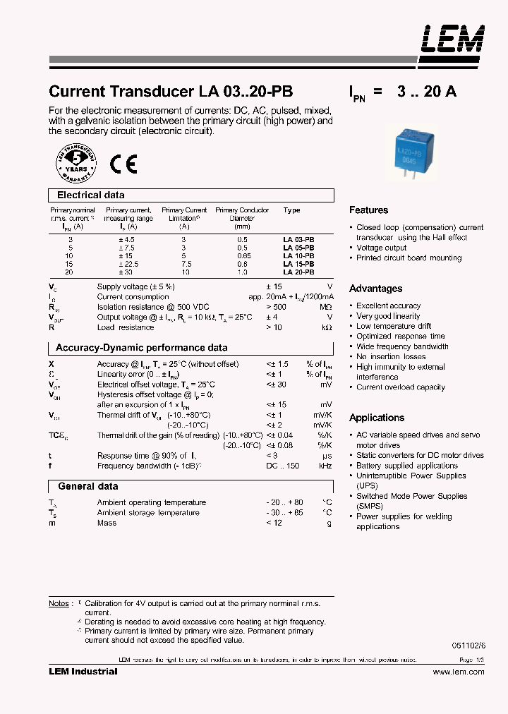 LA03-PB05_701003.PDF Datasheet