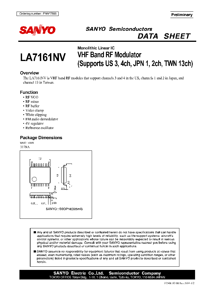 LA7161NV_663702.PDF Datasheet