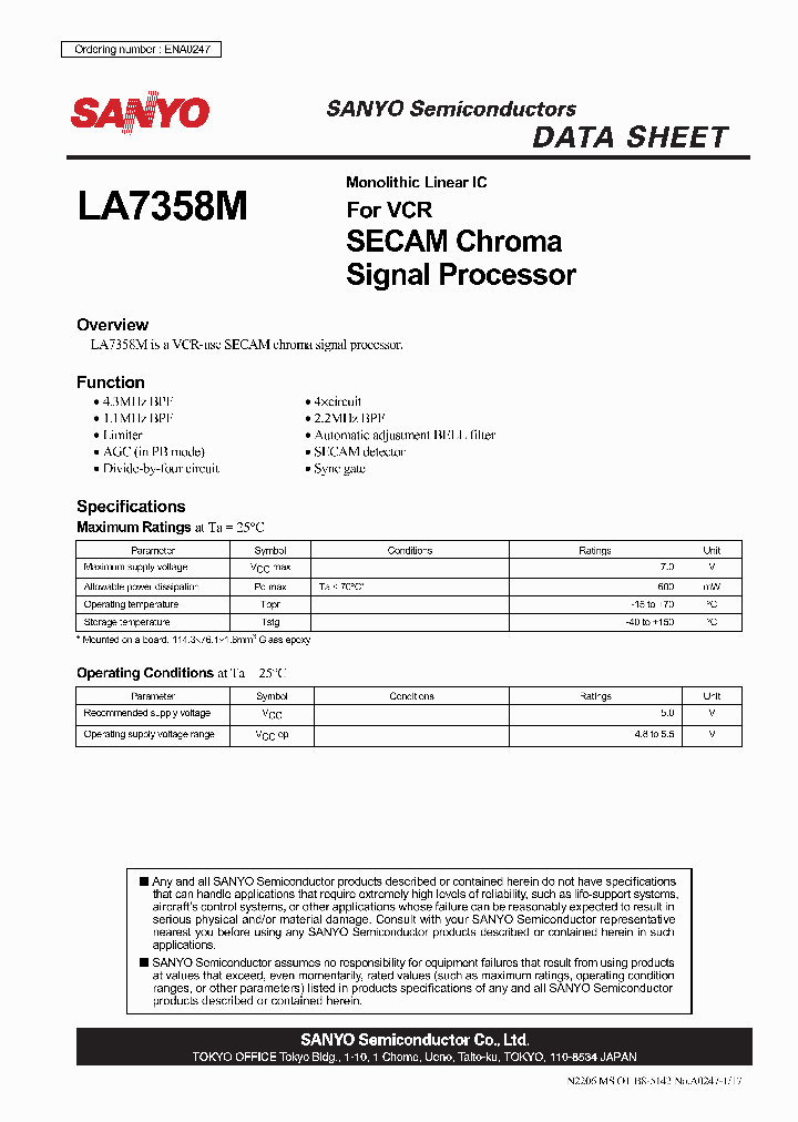 LA7358M_1041759.PDF Datasheet