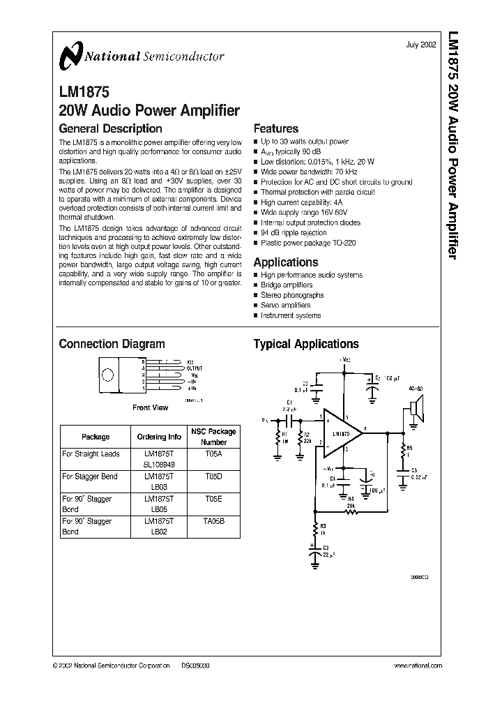 LM1875T_905018.PDF Datasheet Download --- IC-ON-LINE