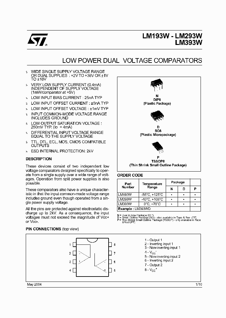 LM193W_940917.PDF Datasheet