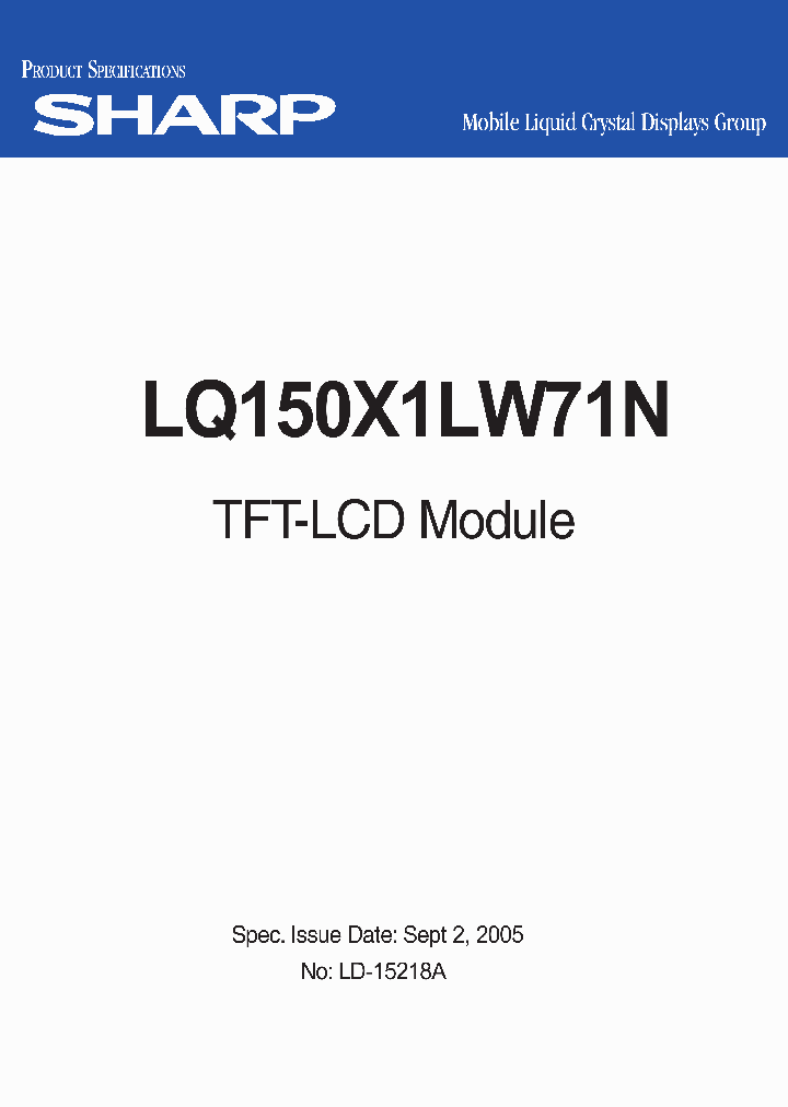 LQ150X1LW71N_1152946.PDF Datasheet