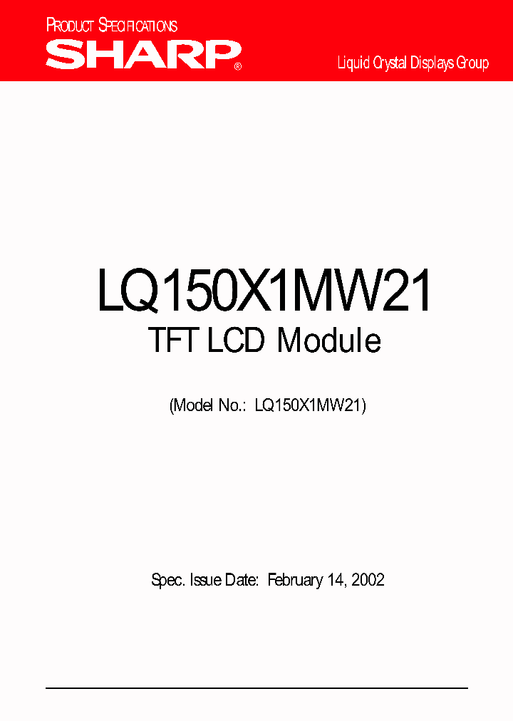 LQ150X1MW21_1267108.PDF Datasheet