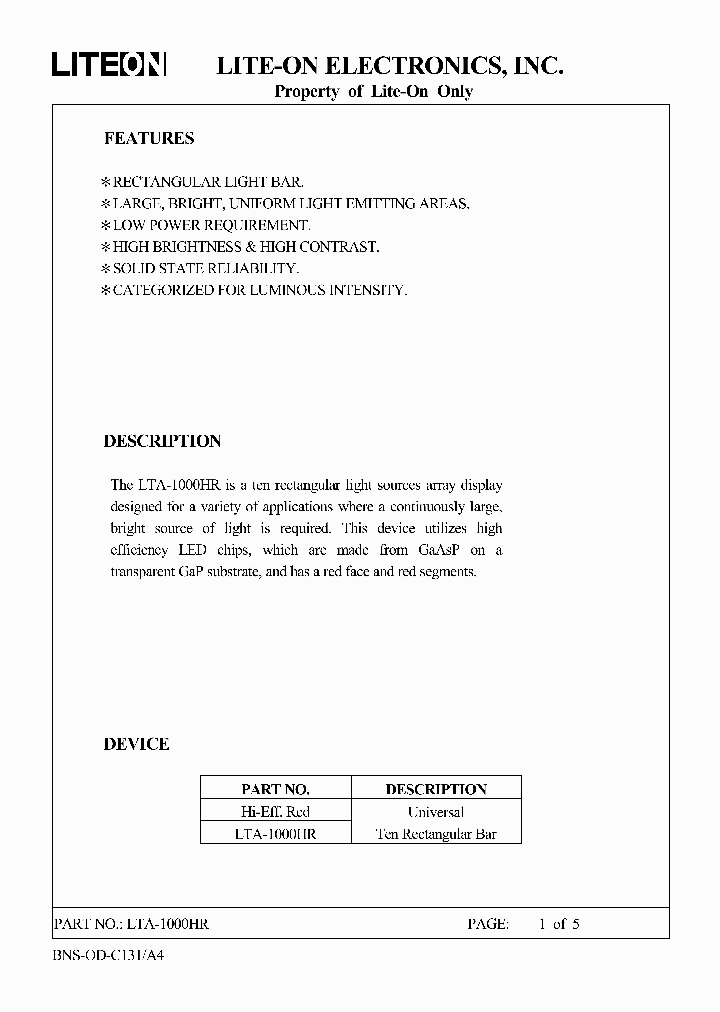 LTA-1000HR_1267892.PDF Datasheet