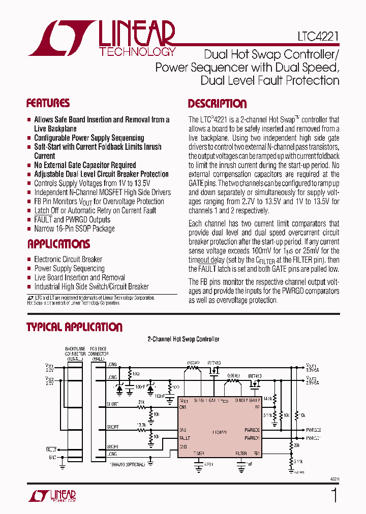 LTC4221IGN_1268283.PDF Datasheet