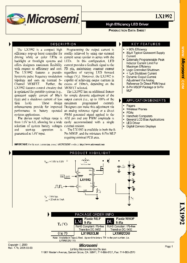 LX1992CLM_1268653.PDF Datasheet Download --- IC-ON-LINE
