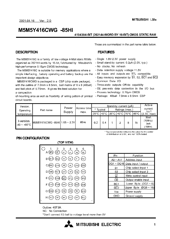 M5M5Y416CWG-85HI_1270208.PDF Datasheet