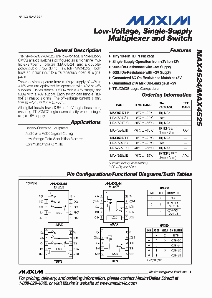 MAX4525EUB_1273314.PDF Datasheet