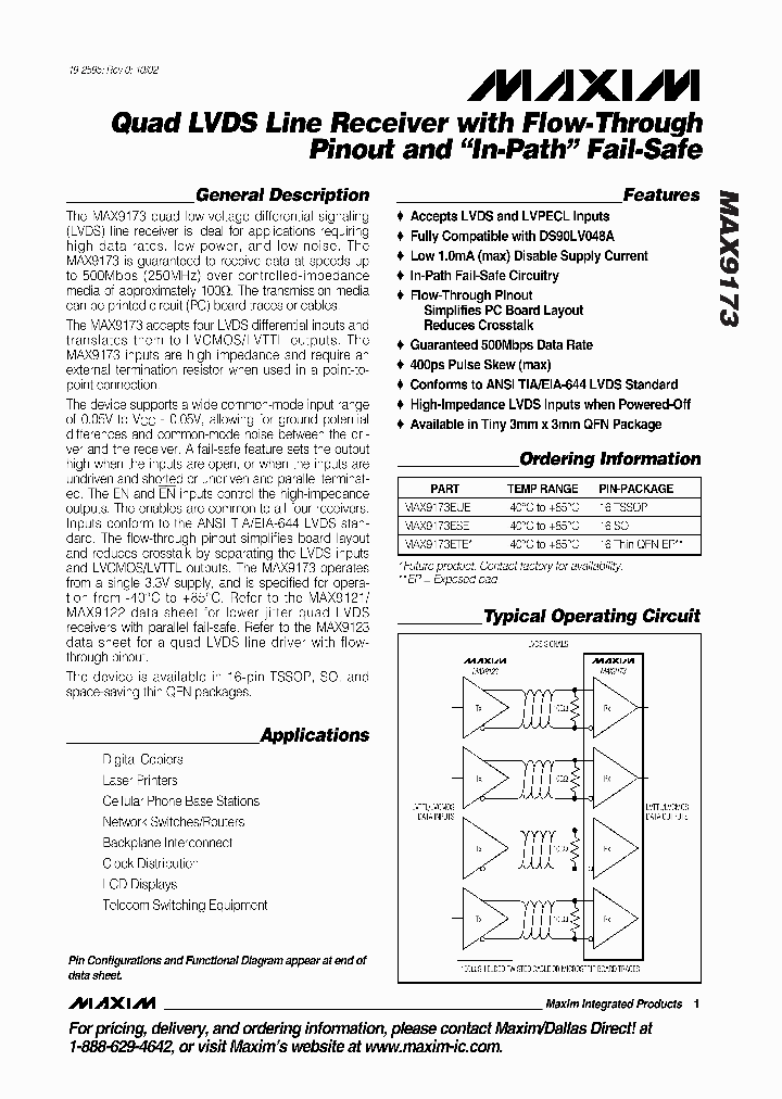 MAX9173ESE_786034.PDF Datasheet