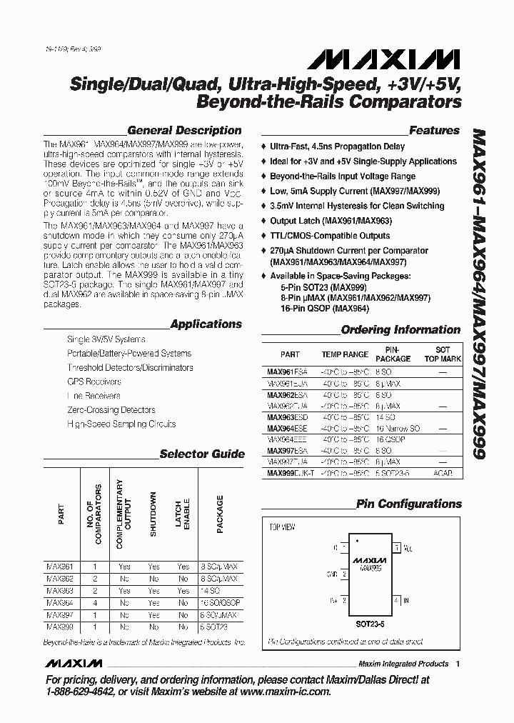 MAX999EUK-T_1274351.PDF Datasheet