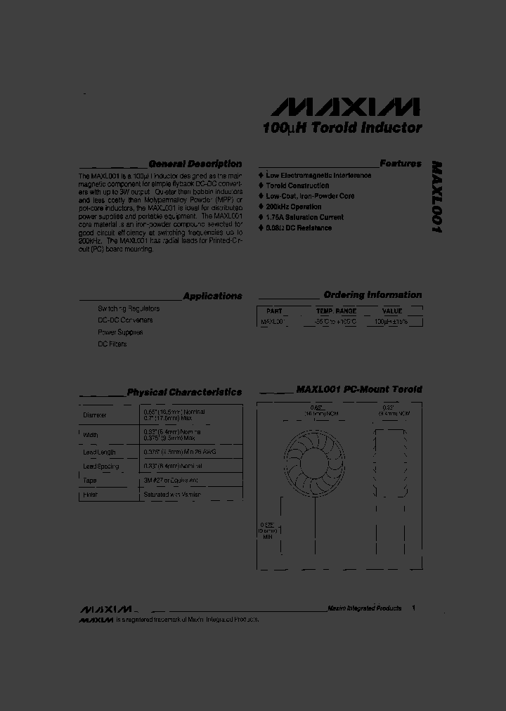 MAXL001_1274353.PDF Datasheet