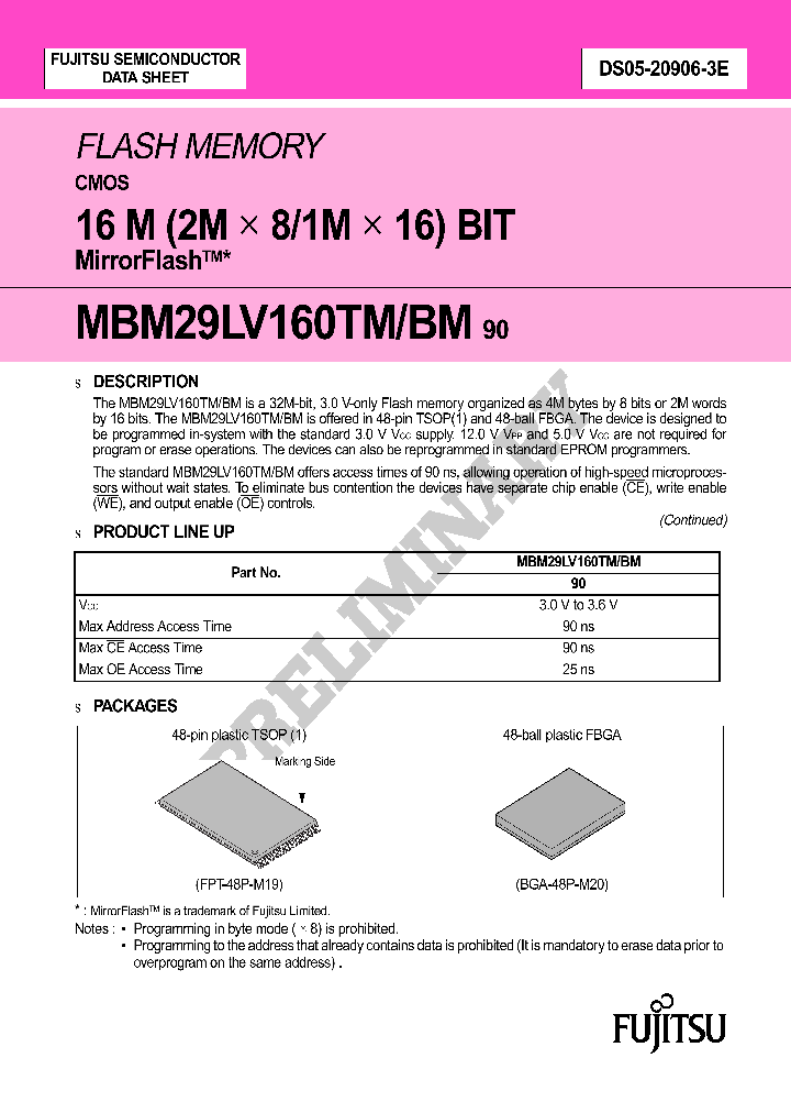 MBM29LV160TM90TN_1274888.PDF Datasheet
