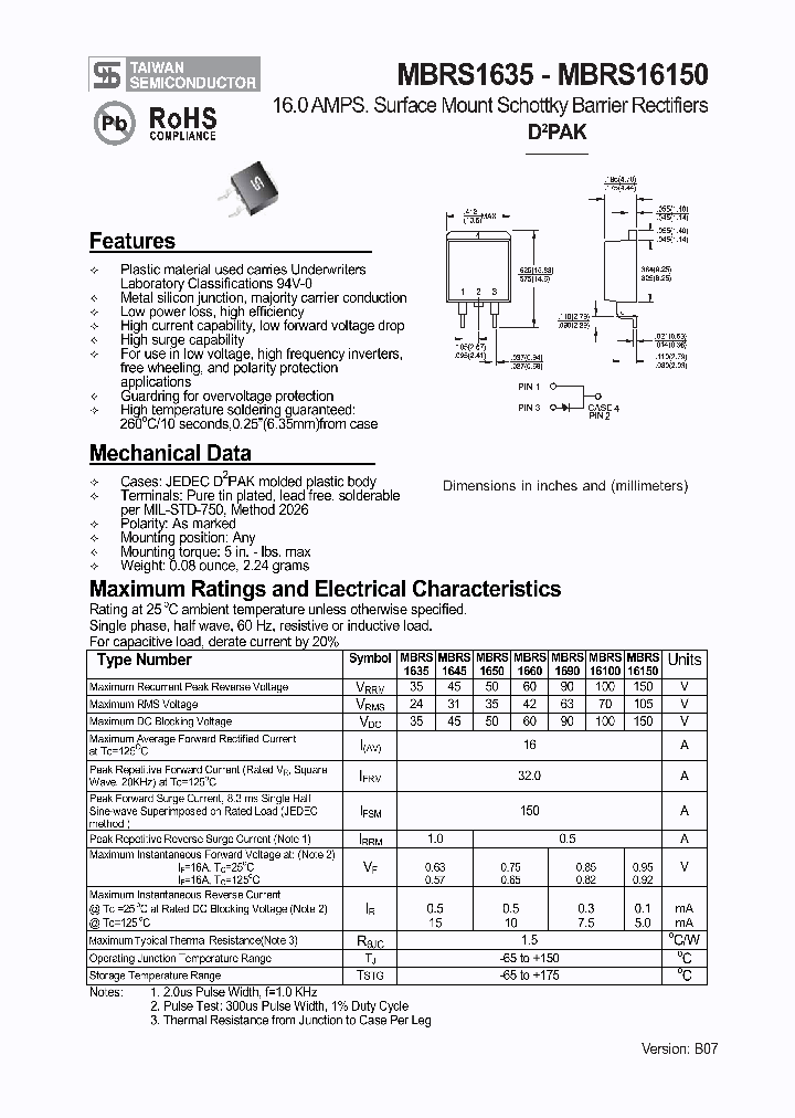 MBRS16100_1174476.PDF Datasheet