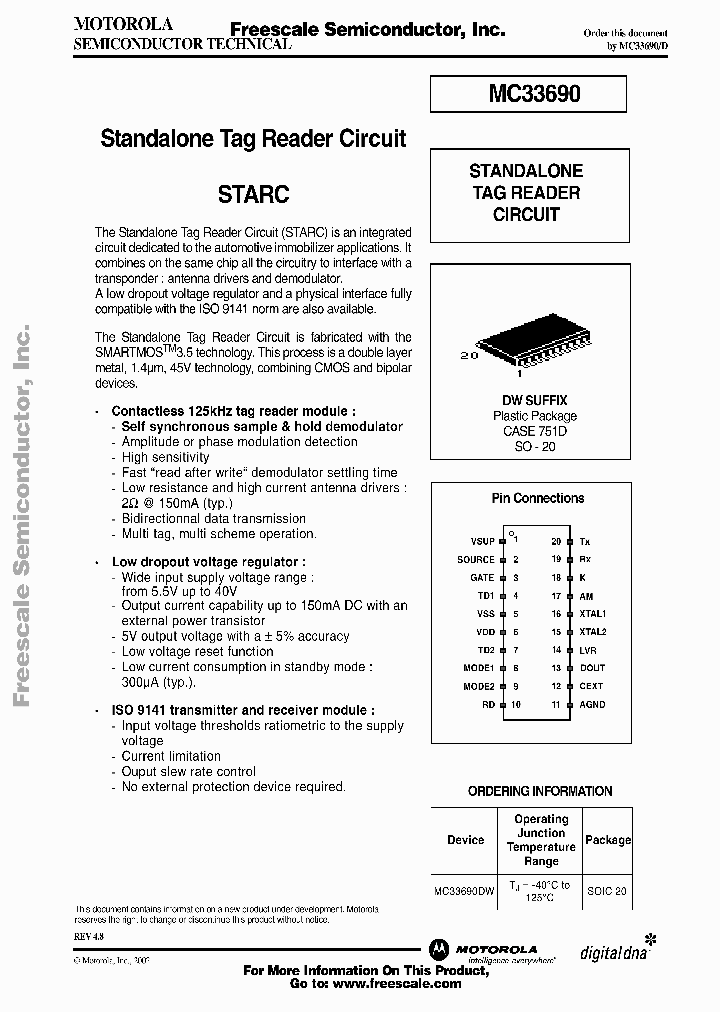 MC33690DW_1060627.PDF Datasheet Download --- IC-ON-LINE