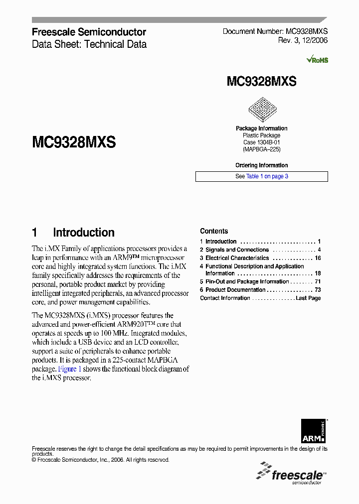 MC9328MXSVP10_1277574.PDF Datasheet