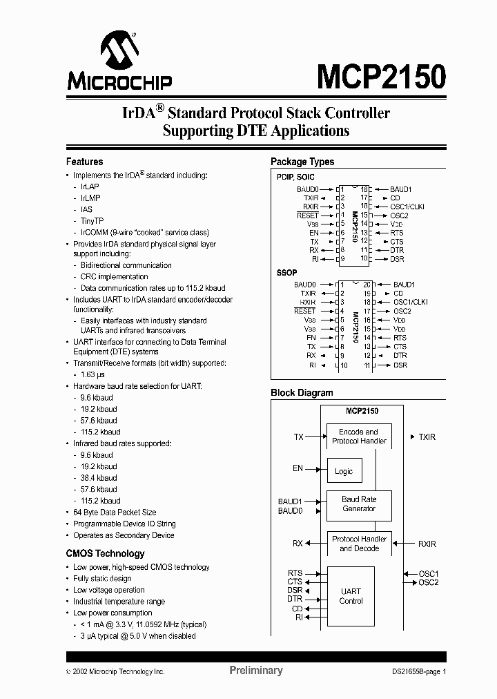 MCP2150T-ISS_1277937.PDF Datasheet