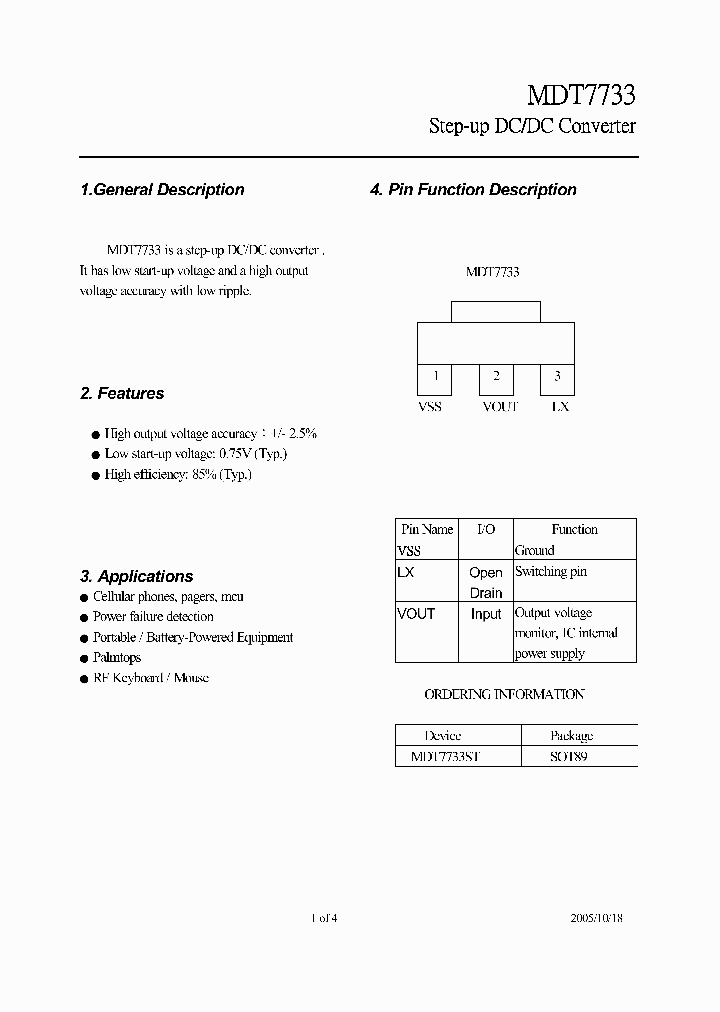 MDT7733ST_1278312.PDF Datasheet