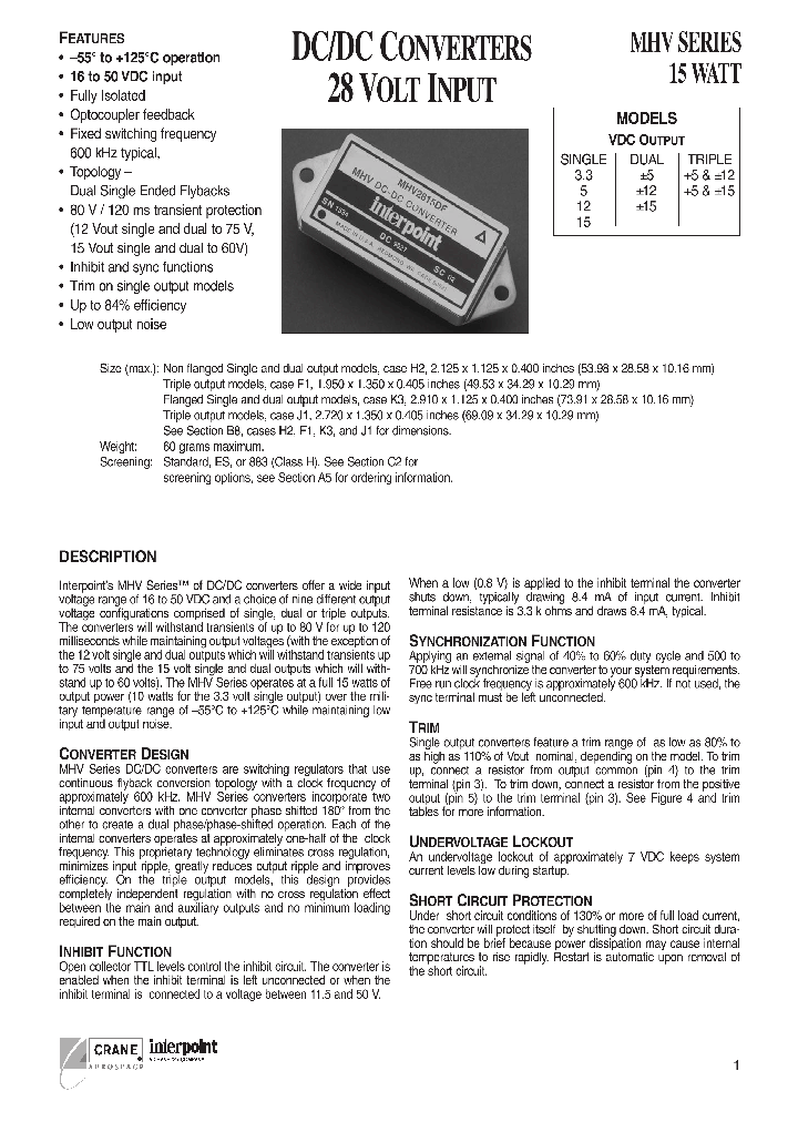 MHV2805SF883_630509.PDF Datasheet