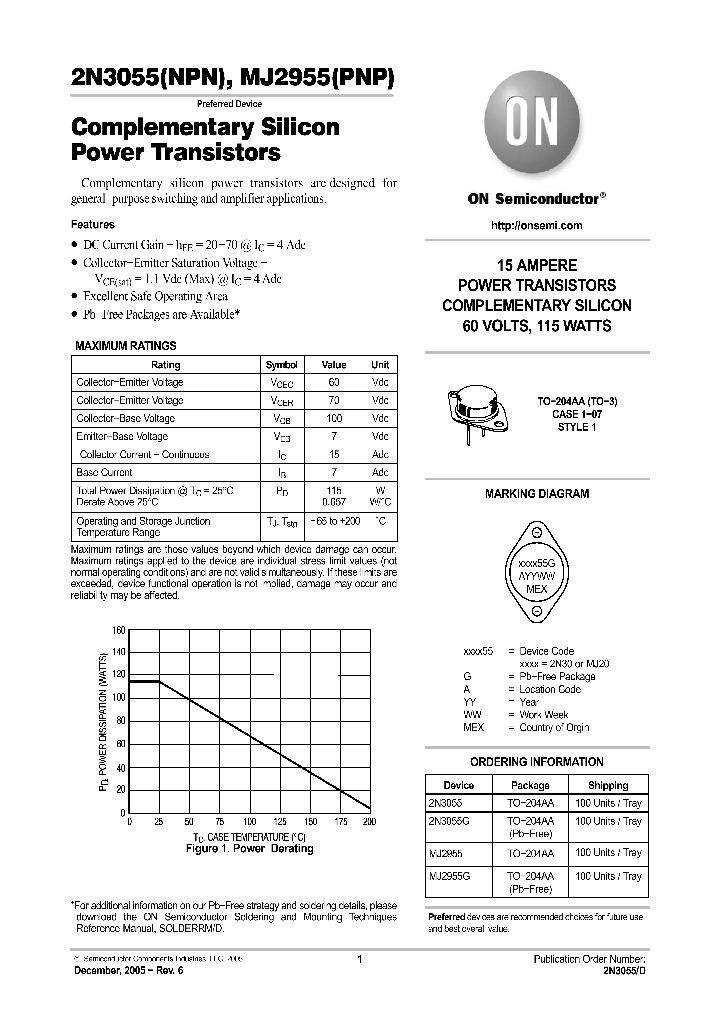 MJ2955G_1107775.PDF Datasheet Download