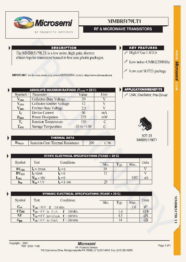 MMBR5179LT1_1133665.PDF Datasheet