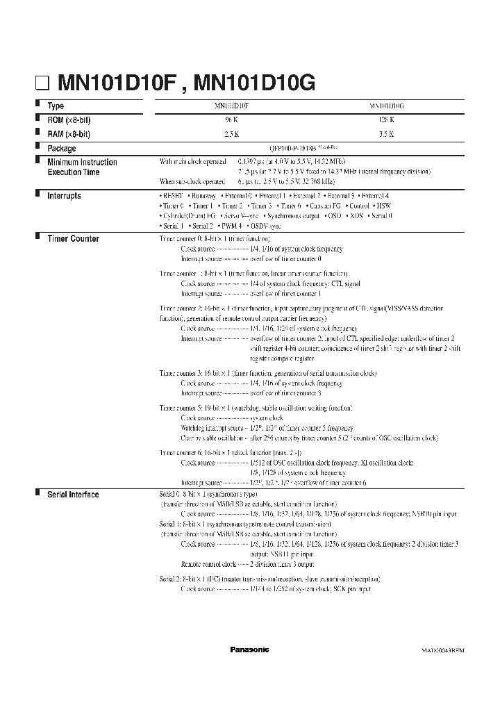 MN101D10F_1078972.PDF Datasheet