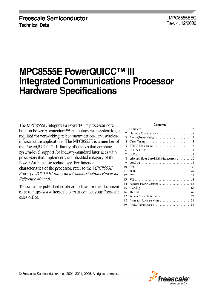MPC8555E_1059253.PDF Datasheet