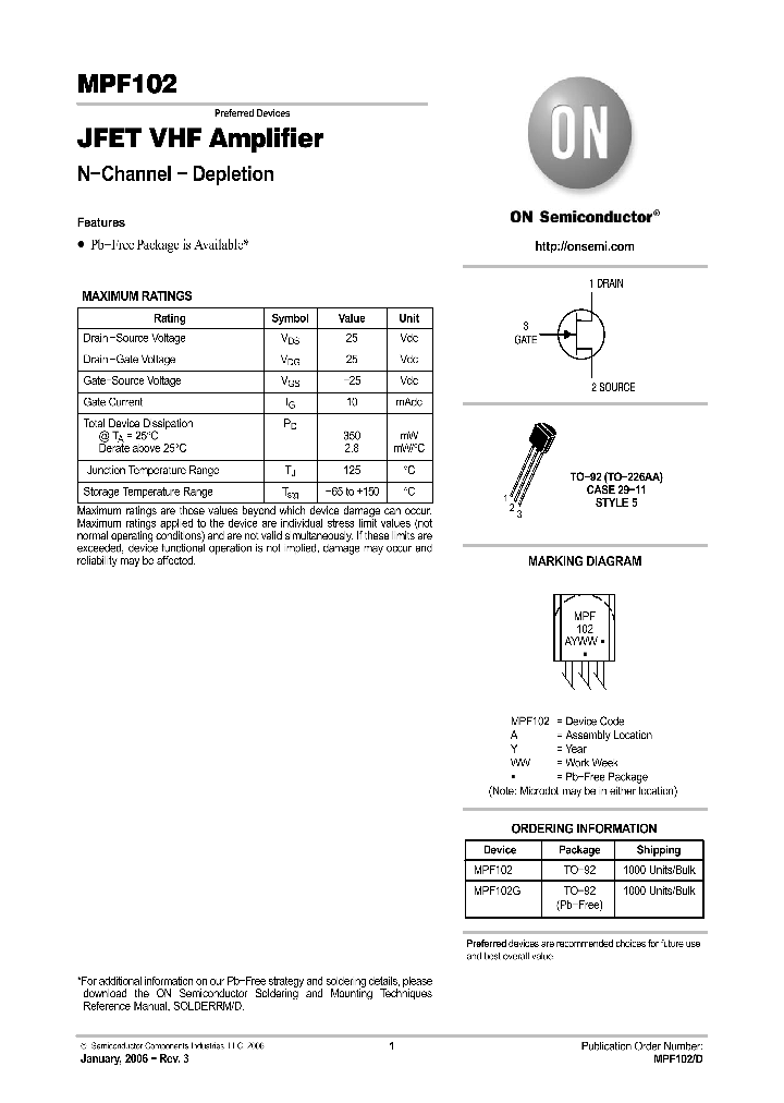 MPF102G_1038107.PDF Datasheet