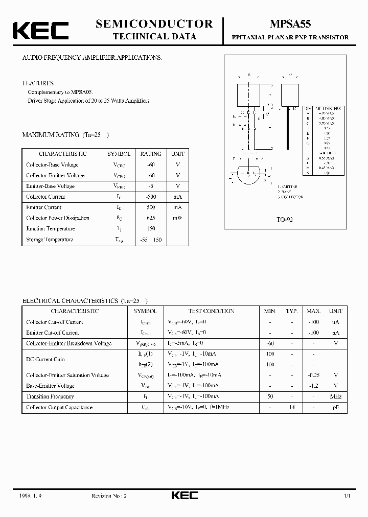 MPSA55_1282805.PDF Datasheet