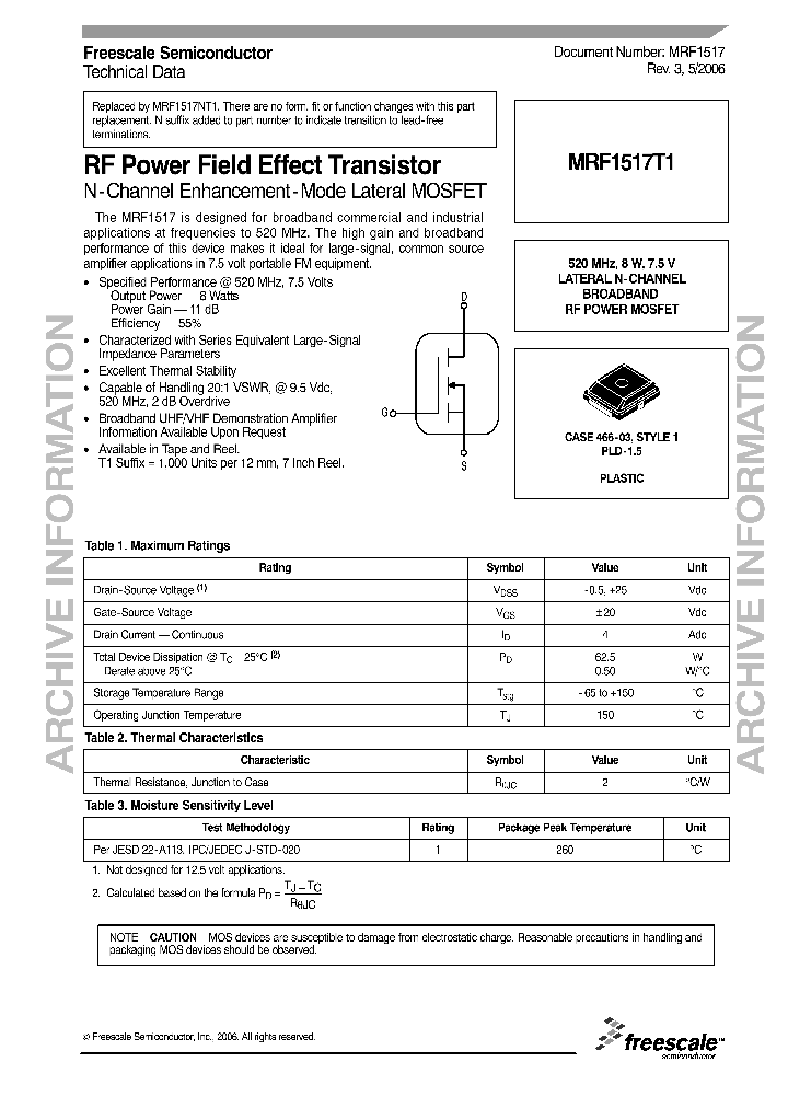 MRF1517T1_1283437.PDF Datasheet