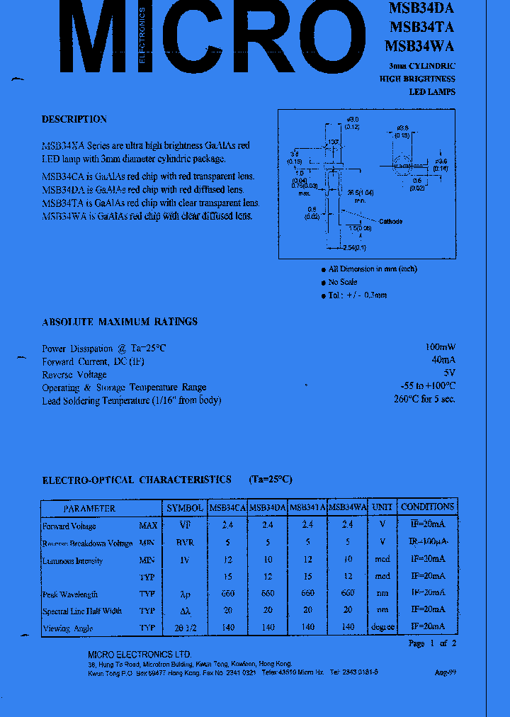 MSB34TA_1284078.PDF Datasheet