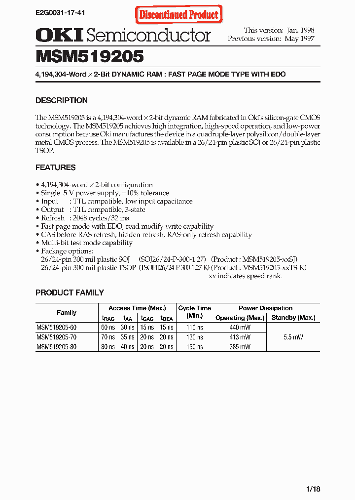 MSM519205-80TS-K_1284585.PDF Datasheet