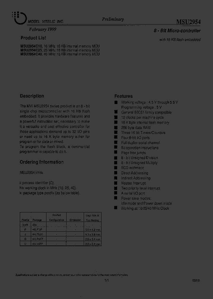 MSU2954C40_1284965.PDF Datasheet