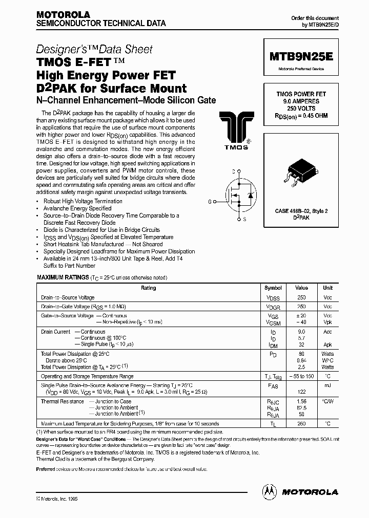 MTB9N25E_1285528.PDF Datasheet