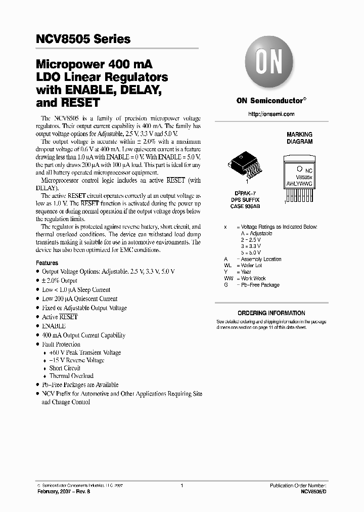 NCV8505D2TADJG_1119015.PDF Datasheet