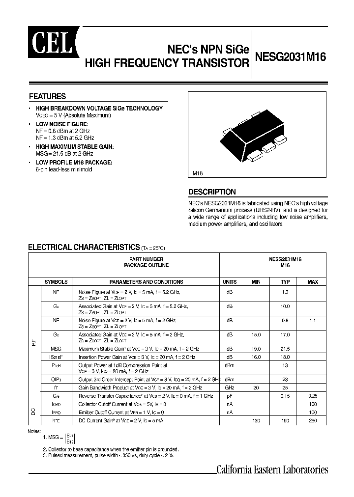 NESG2031M16-T3-A_1288445.PDF Datasheet