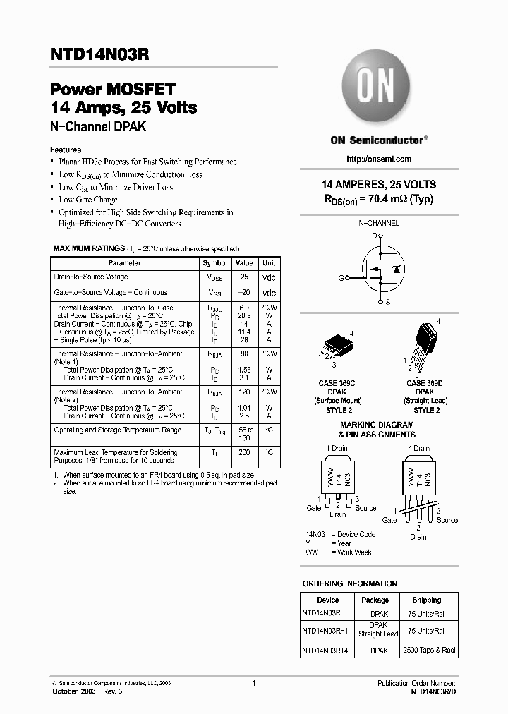 NTD14N03R_1097238.PDF Datasheet