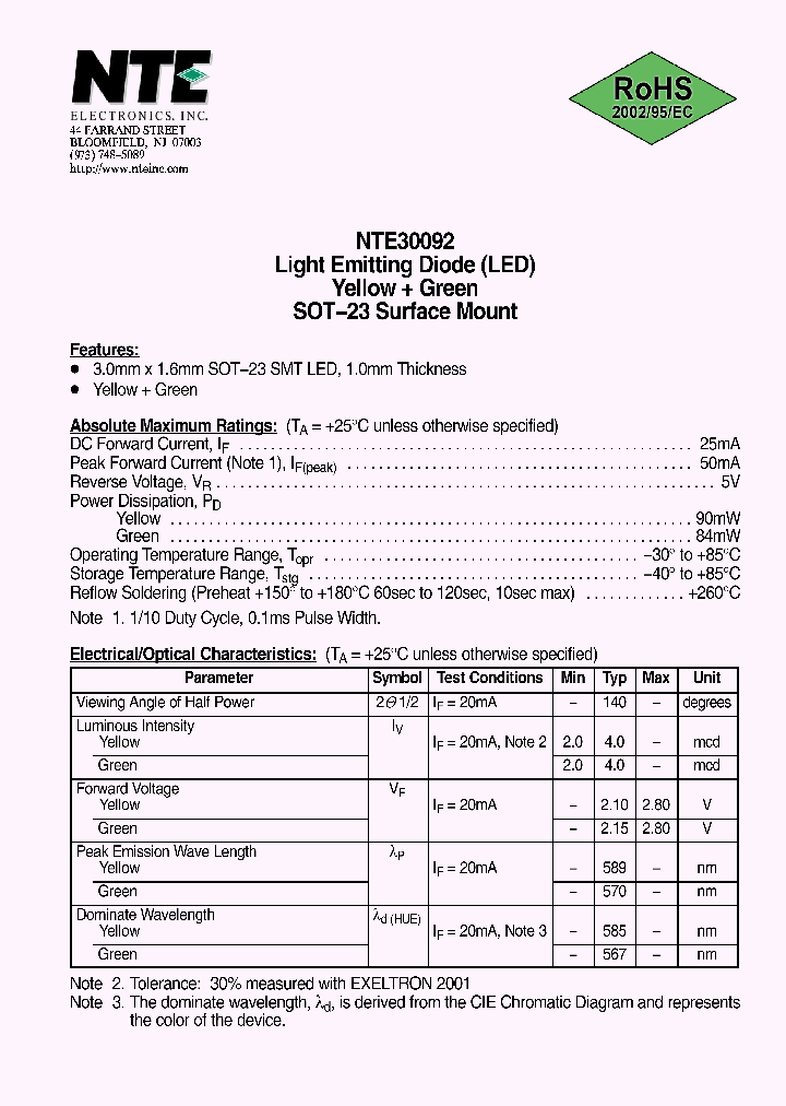 NTE30092_1132847.PDF Datasheet