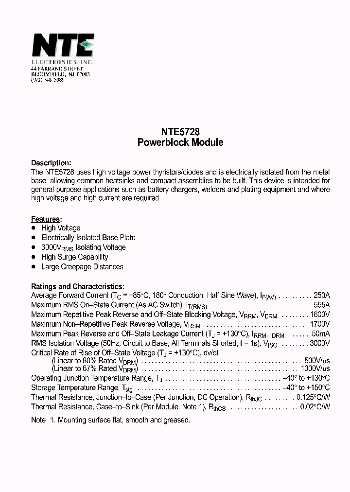 NTE5728_1291053.PDF Datasheet