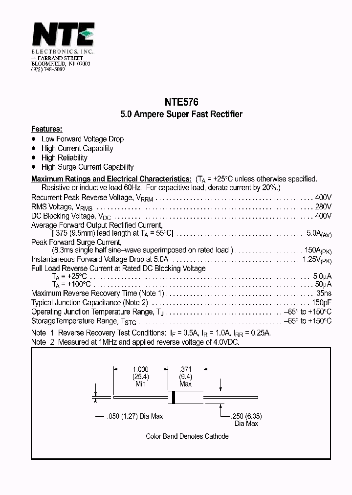 NTE576_1291060.PDF Datasheet