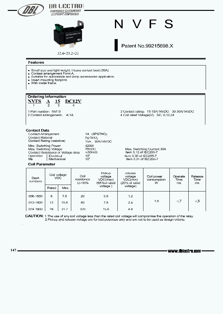 NVFSA30DC6V_1291633.PDF Datasheet