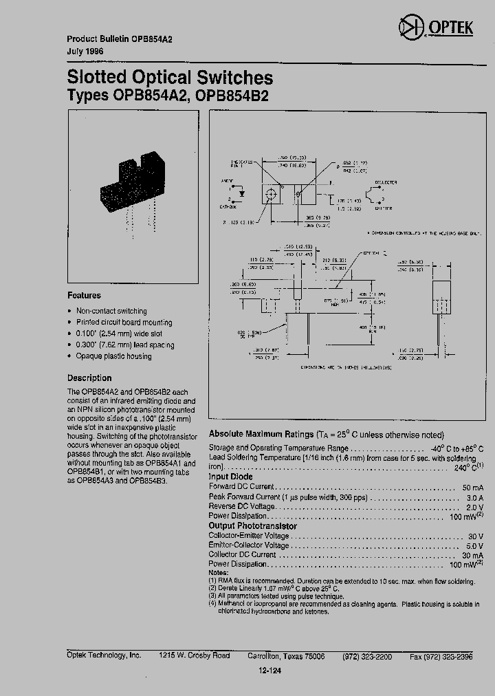 OPB854B2_1292393.PDF Datasheet