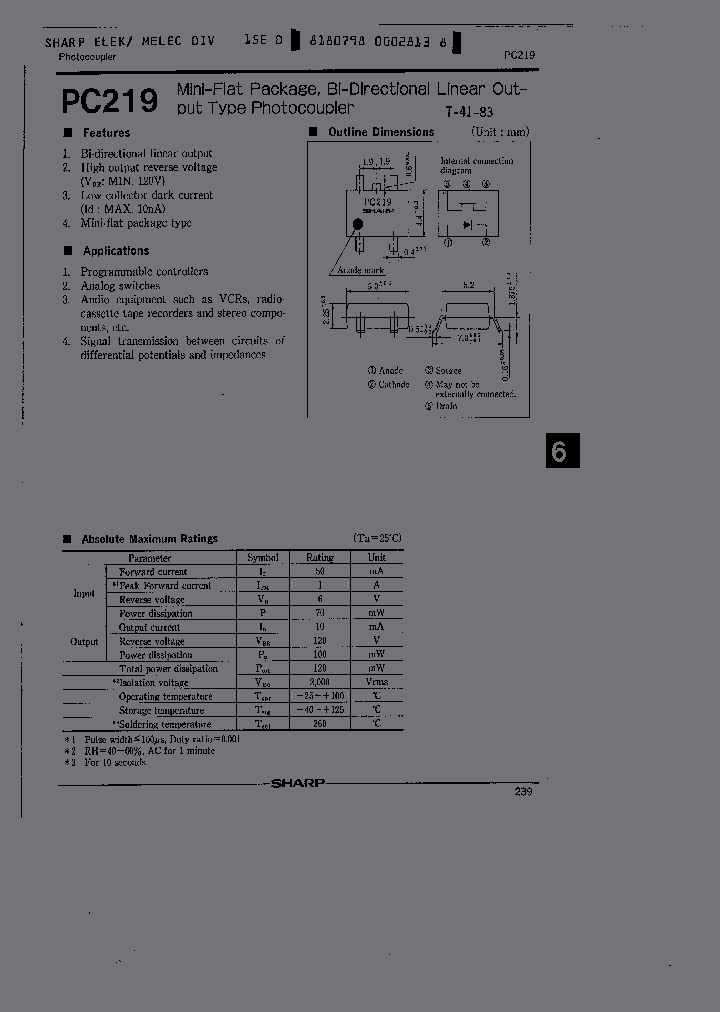PC219_1293919.PDF Datasheet Download --- IC-ON-LINE