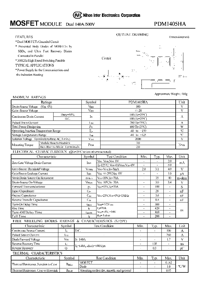 PDM1405HA_1294699.PDF Datasheet