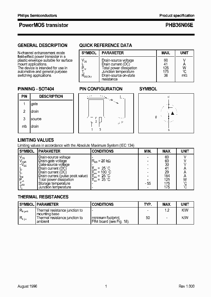 PHB36N06E_1295426.PDF Datasheet