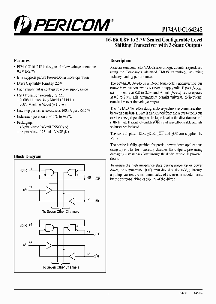 PI74AUC164245_1163331.PDF Datasheet