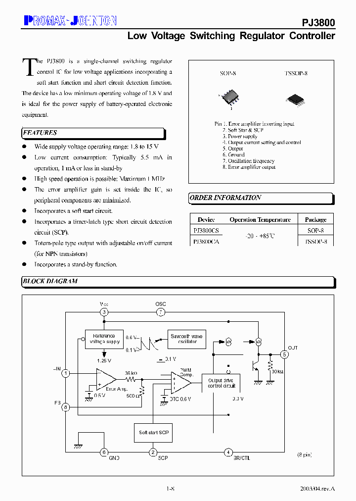 PJ3800CS_1296302.PDF Datasheet