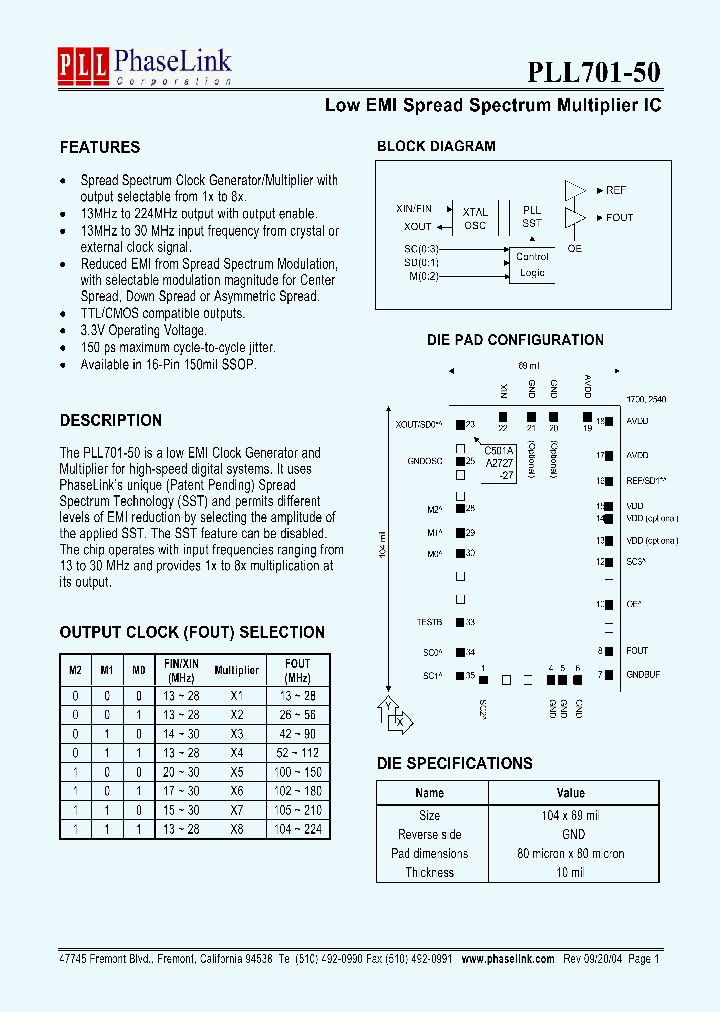 PLL701-50DI_1296558.PDF Datasheet